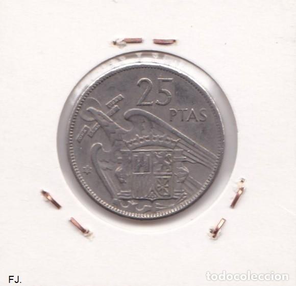 Monedas Franco: Moneda 25 Ptas 1957*70 E Espa&ntilde;ol. Mbc. - Foto 2