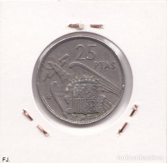 Monedas Franco: Moneda 25 Ptas 1957*71 E Espa&ntilde;ol. Mbc. - Foto 2