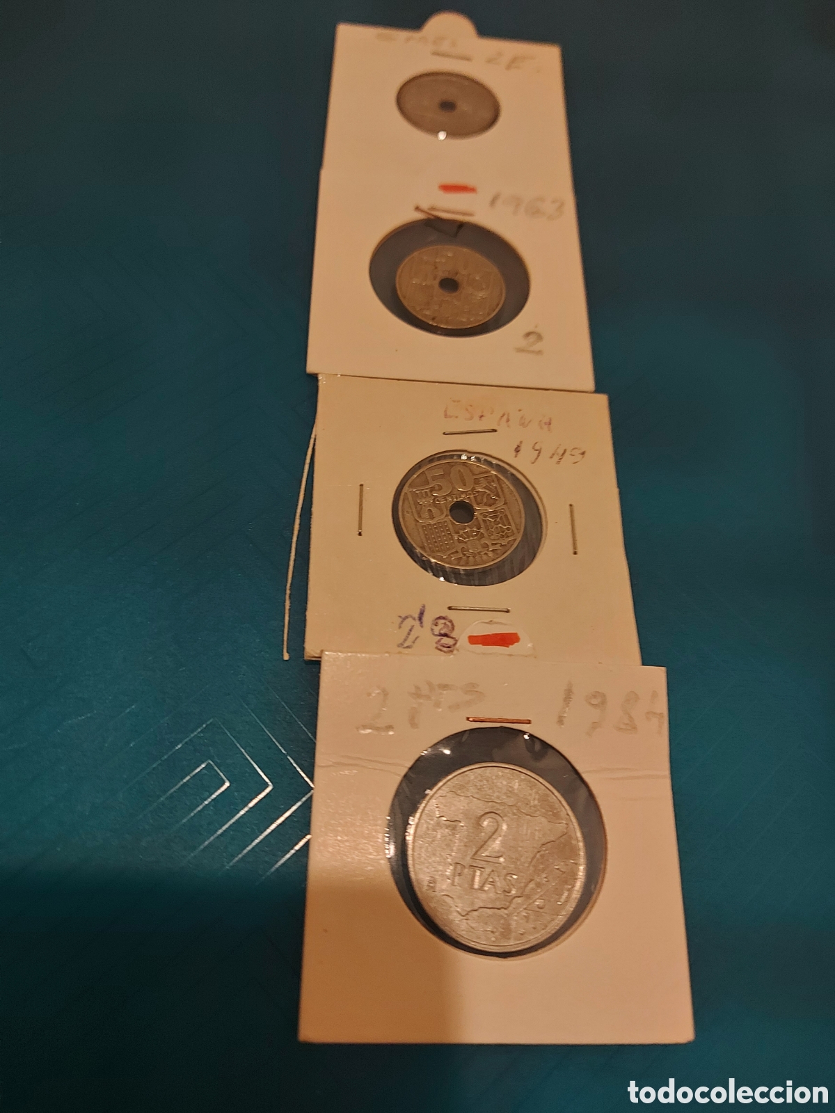 Monedas Franco: 3Espa&ntilde;a antiguasy1mas - Foto 1