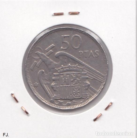 Monedas Franco: Moneda 50 Ptas 1957*71 E Espa&ntilde;ol. Bc. - Foto 2
