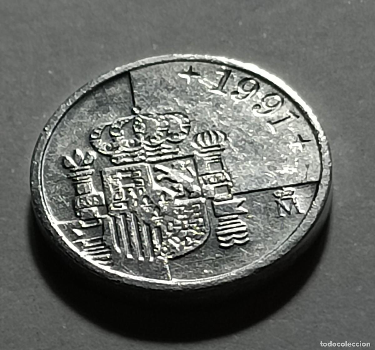 Monedas Franco: Moneda 1 peseta 1991 - Foto 2