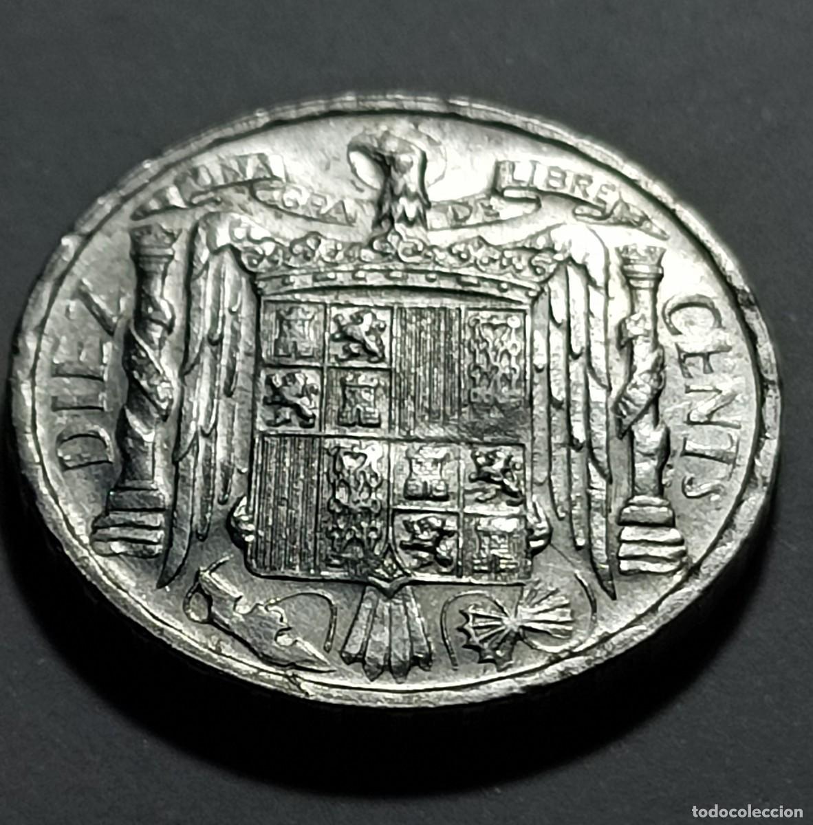 Monedas Franco: Moneda 10 centimos 1953 - Foto 2