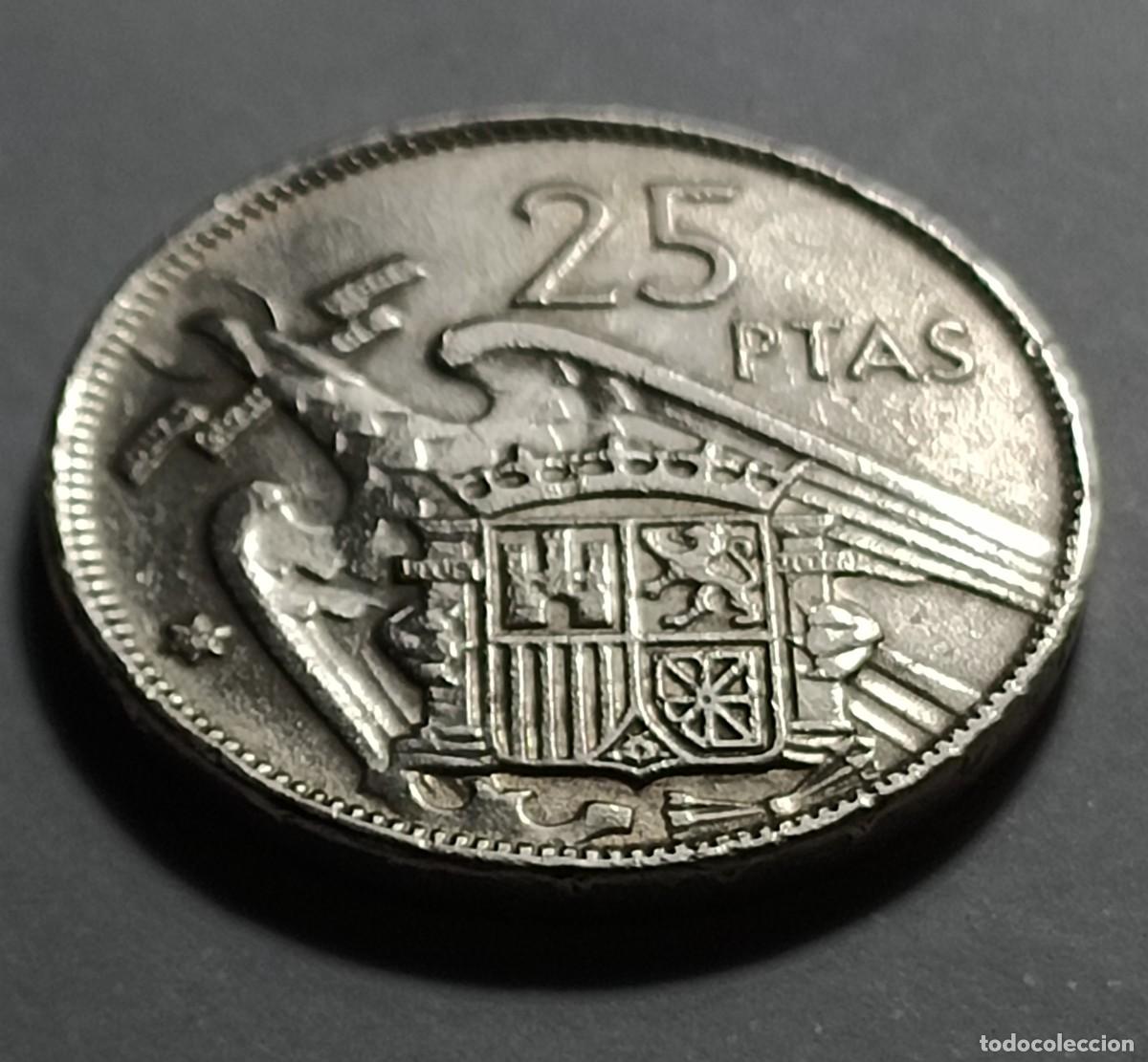 Monedas Franco: Moneda 25 pesetas 1957 - Foto 2
