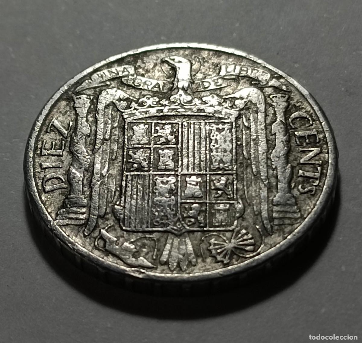Monedas Franco: Moneda 10 centimos 1953 - Foto 2