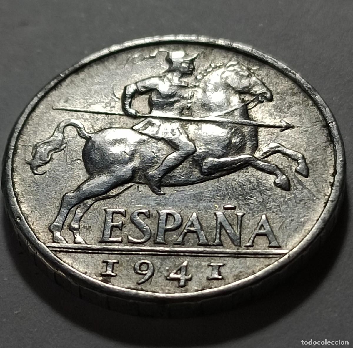 Monedas Franco: Moneda 10 centimos 1941 - Foto 1