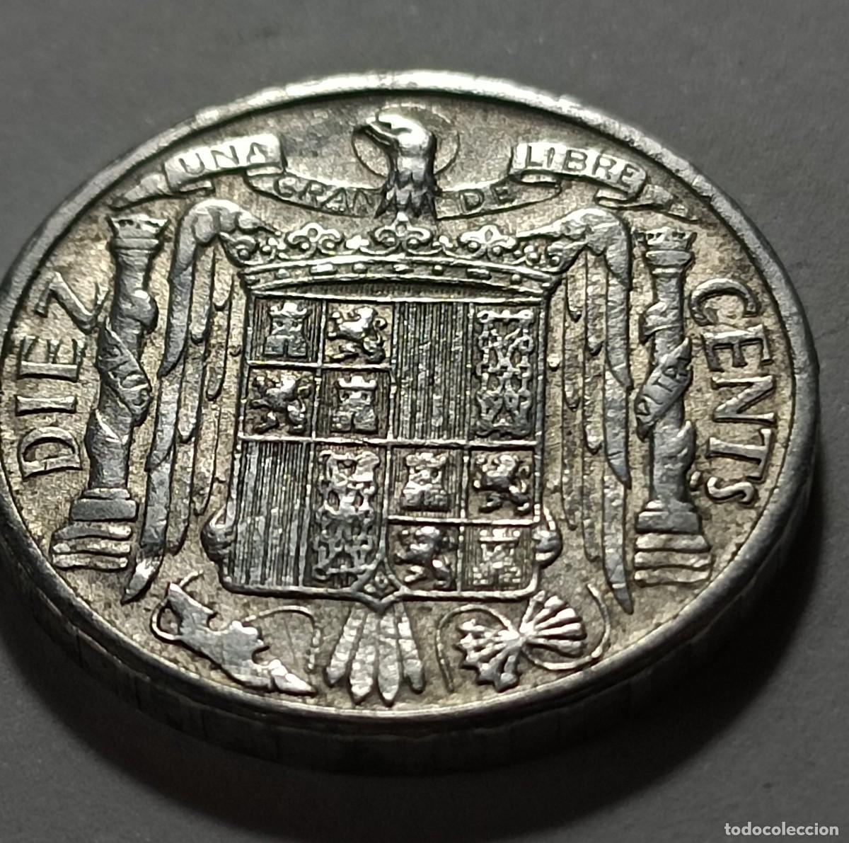Monedas Franco: Moneda 10 centimos 1941 - Foto 2