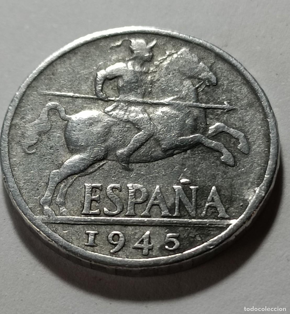Monedas Franco: Moneda 10 centimos 1945 - Foto 1