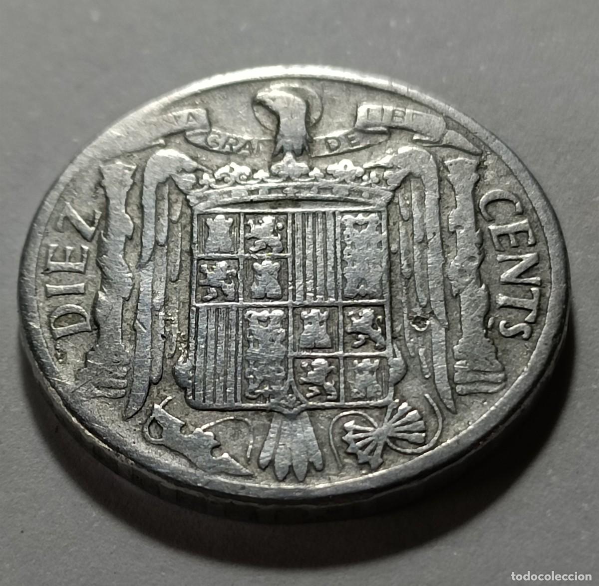 Monedas Franco: Moneda 10 centimos 1941 - Foto 2