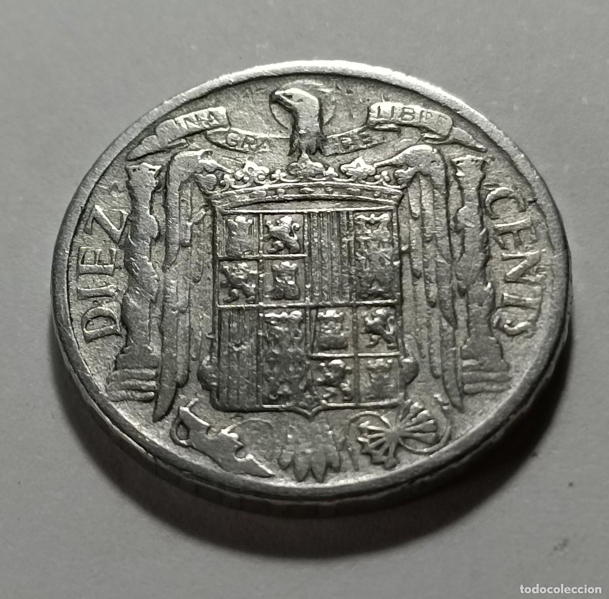 Monedas Franco: Moneda 10 centimos 1941 - Foto 2