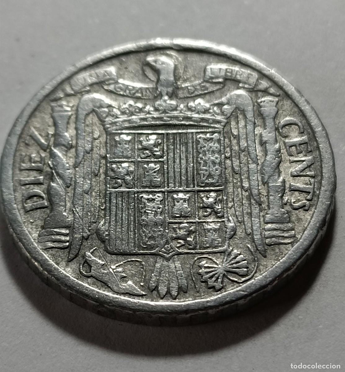 Monedas Franco: Moneda 10 centimos 1941 - Foto 2