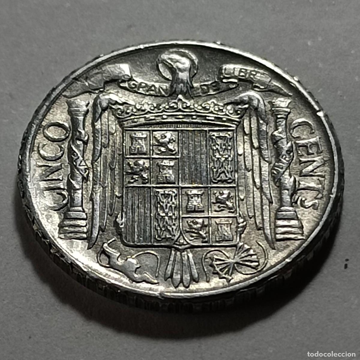 Monedas Franco: Moneda 5 centimos 1940 PLVS VLTRA - Foto 2