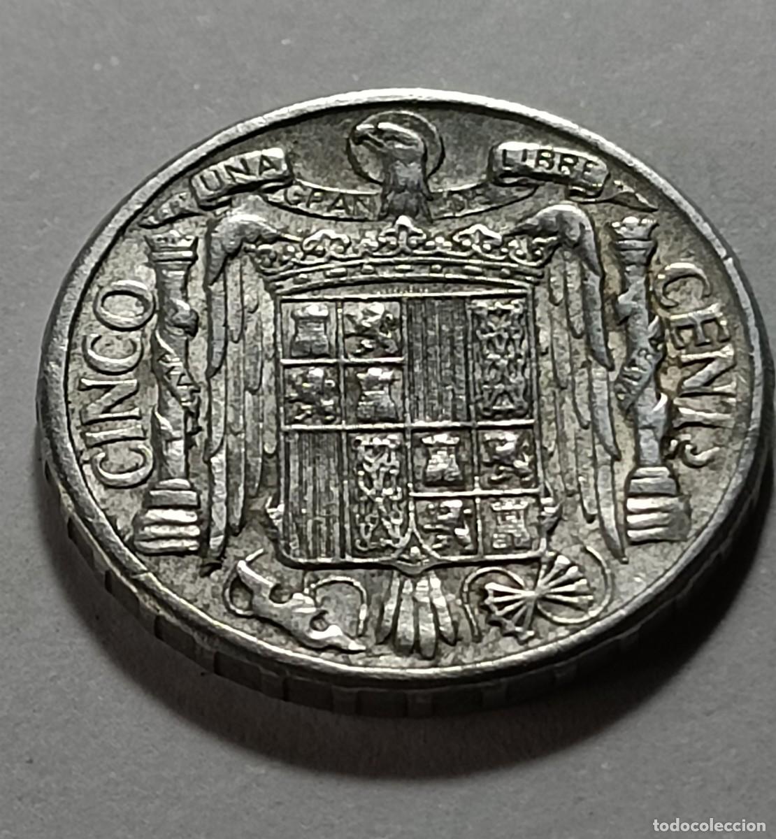 Monedas Franco: Moneda 5 centimos 1945 PLVS - Foto 2