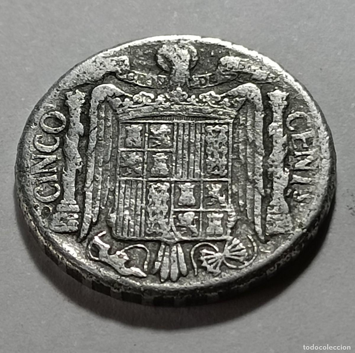 Monedas Franco: Moneda 5 centimos 1941 - Foto 2