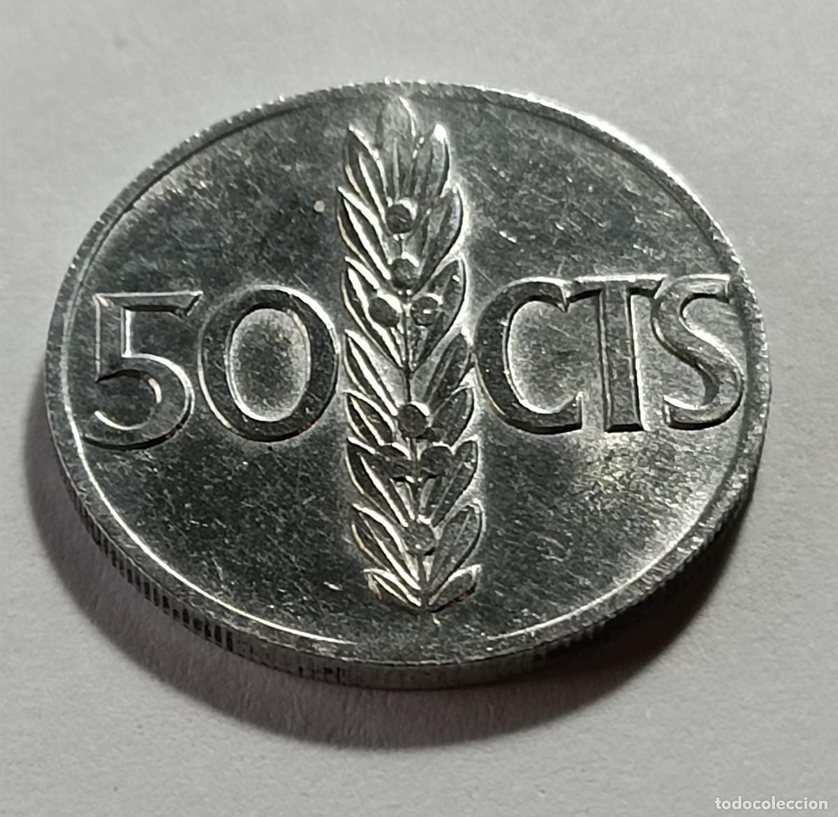 Monedas Franco: Moneda 50 centimos 1966 estrella 71 - Foto 2
