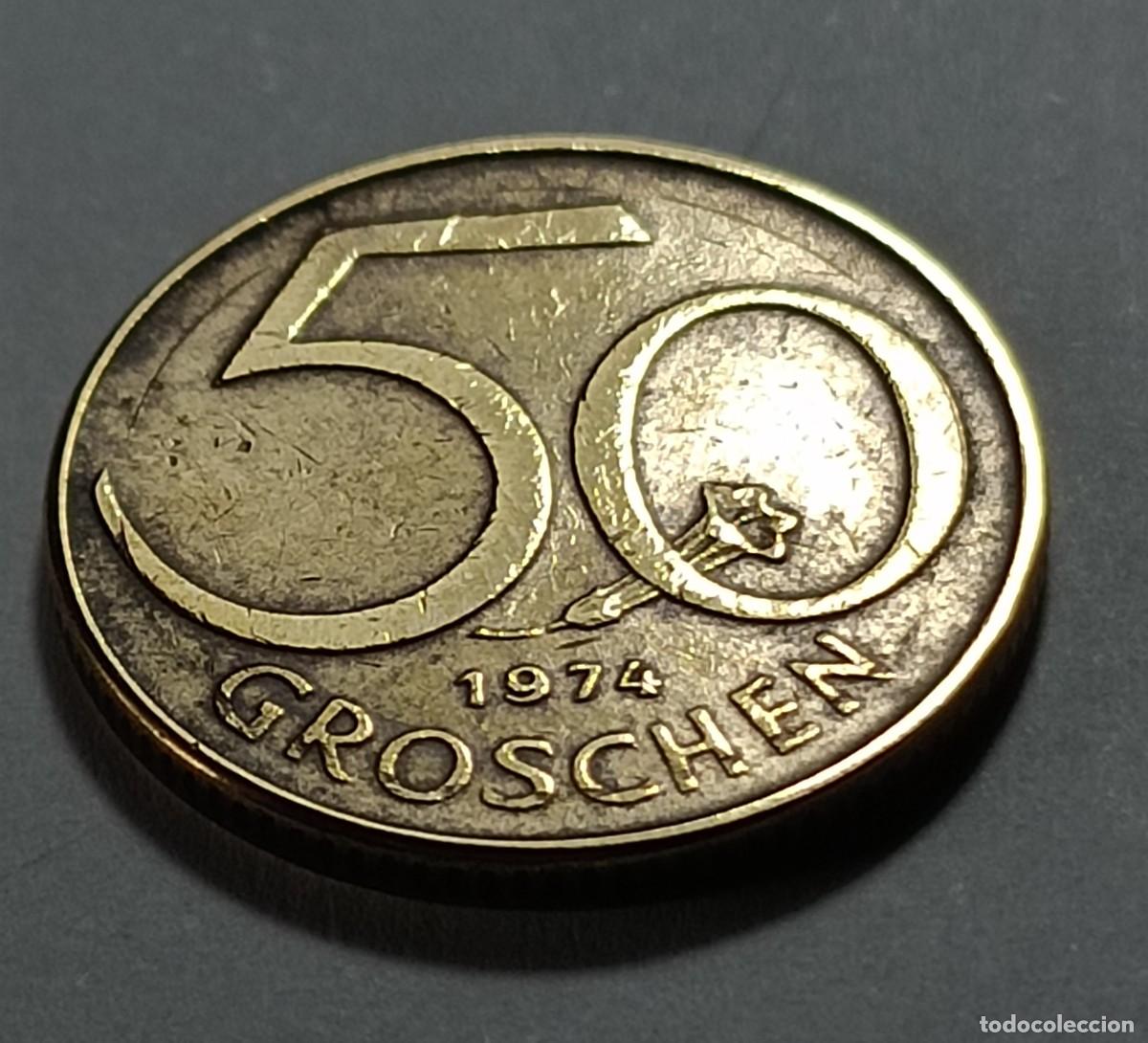 Monedas Franco: Moneda 50 groschen 1974 austria - Foto 1