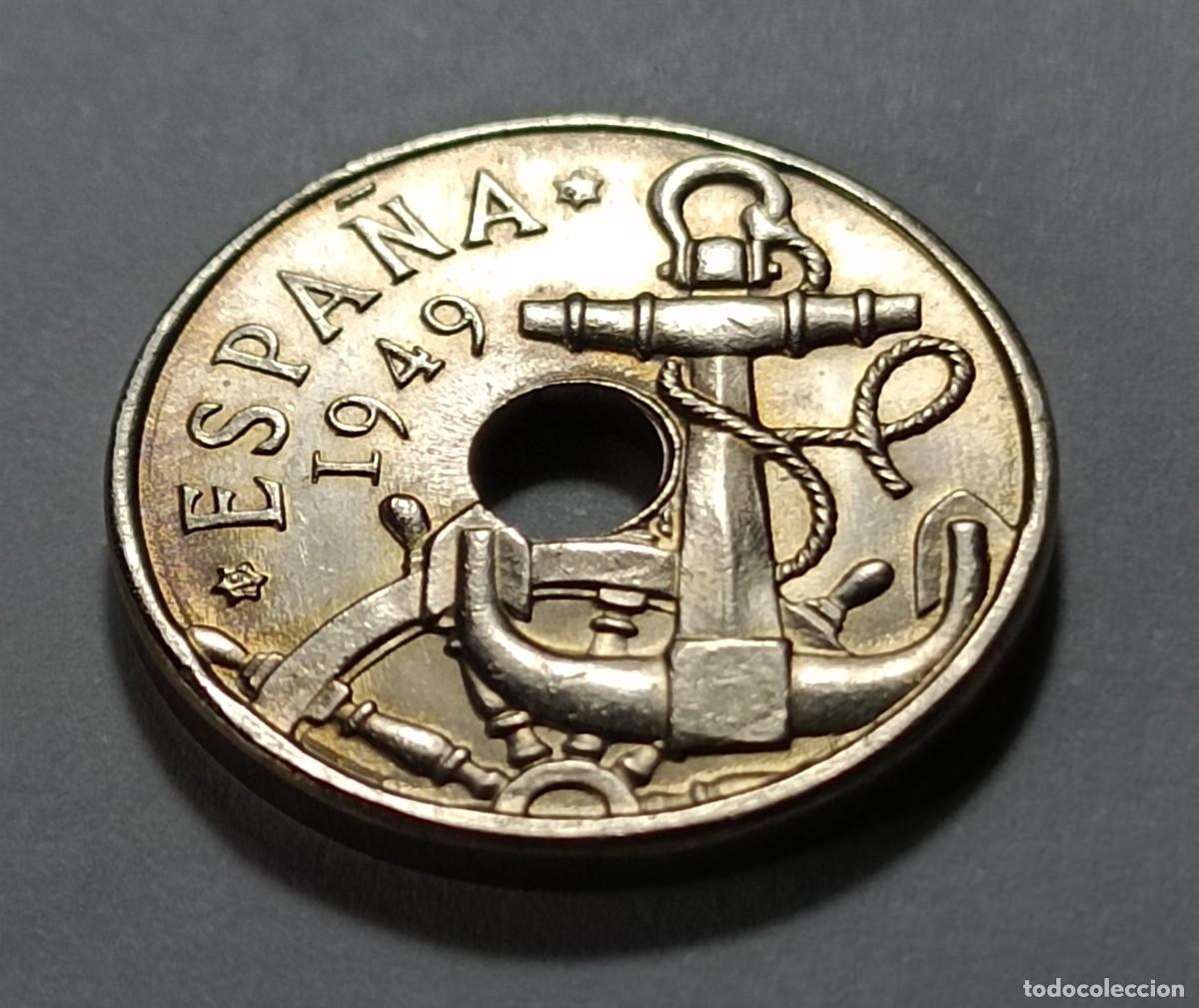 Monedas Franco: Moneda 50 centimos 1949 - Foto 2
