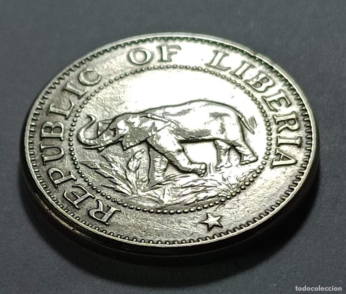 Monedas Franco: Moneda five cents 1961 liberia - Foto 1
