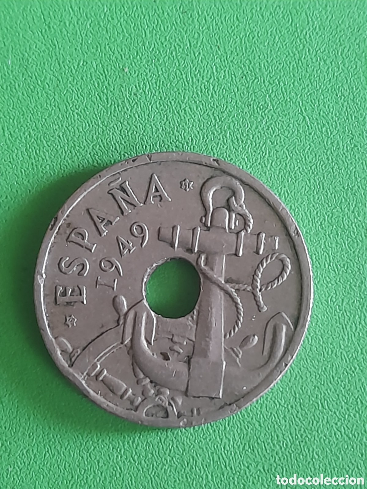 Monedas Franco: Moneda de 50 c&eacute;ntimos de 1949, Flechas invertidas - Foto 2