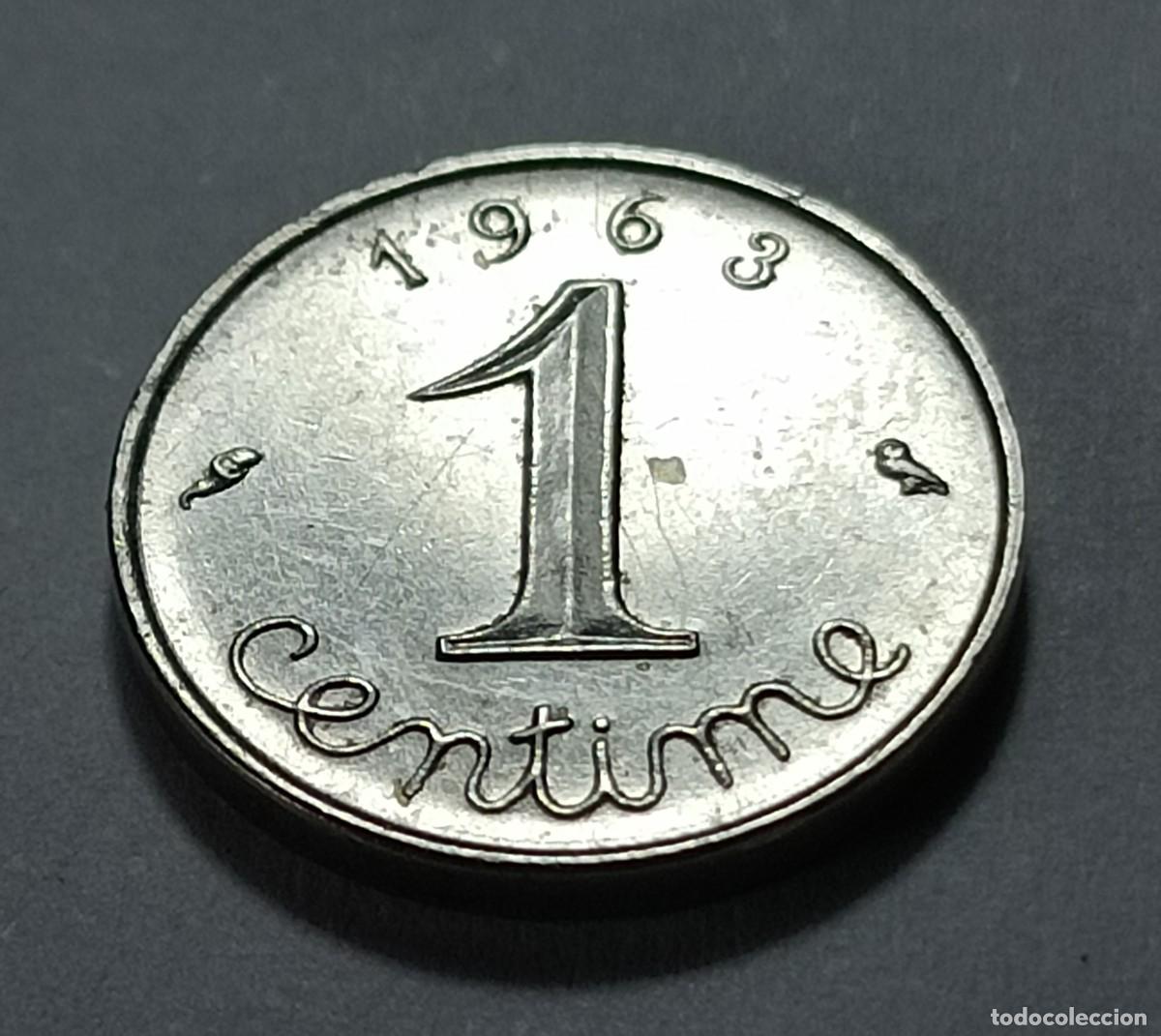 Monedas Franco: Moneda 1 centimo 1963 francia - Foto 1