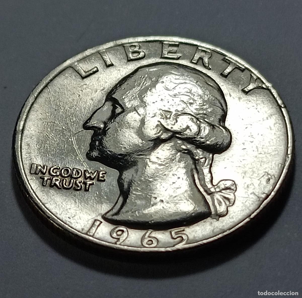 Monedas Franco: Moneda quarter dollar 1965 - Foto 2
