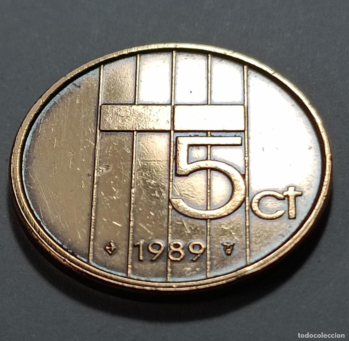 Monedas Franco: Moneda 5 centimos 1989 holanda - Foto 1
