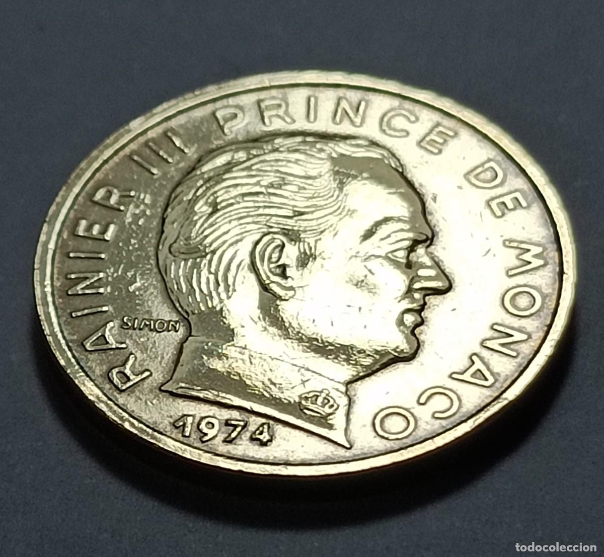 Monedas Franco: Moneda 10 centimes 1974 m&oacute;naco - Foto 1