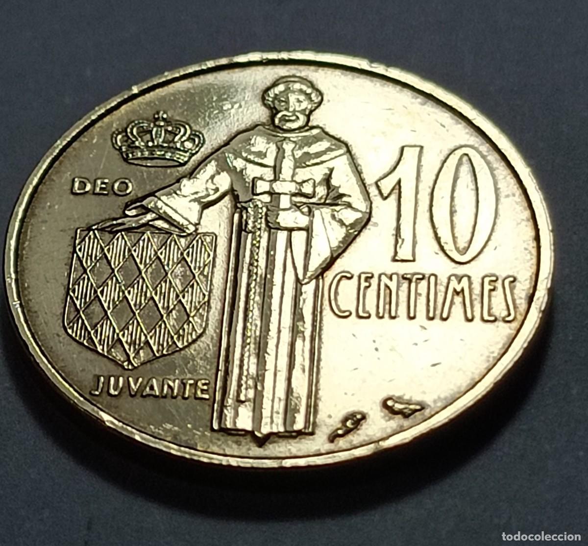Monedas Franco: Moneda 10 centimes 1974 m&oacute;naco - Foto 2