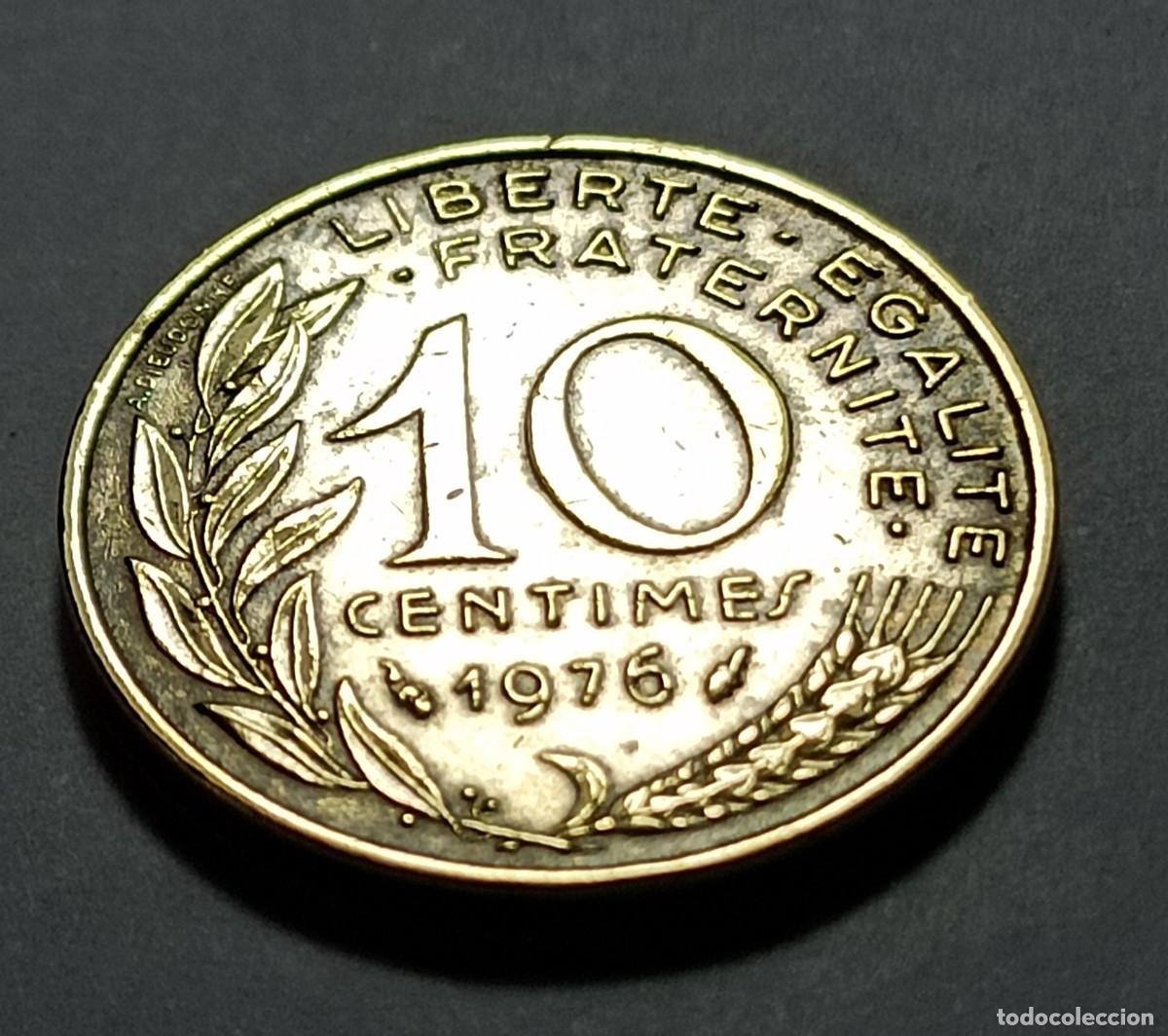 Monedas Franco: Moneda 10 centimos 1976 francia - Foto 2