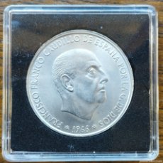 Monedas Franco: 100 PESETAS 1966 ESTRELLA 69 PALO RECTO, SIN CIRCULAR.