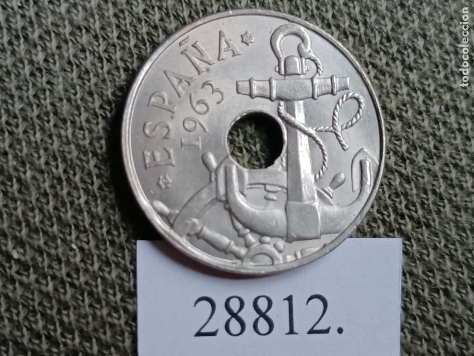 Monedas Franco: Espa&ntilde;a 50 c&eacute;ntimos 1963 64, Franco - Foto 1