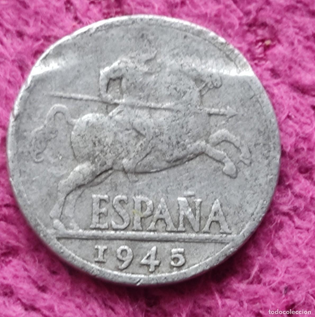 Monedas Franco: 5 c&eacute;ntimos 1945 - Foto 1