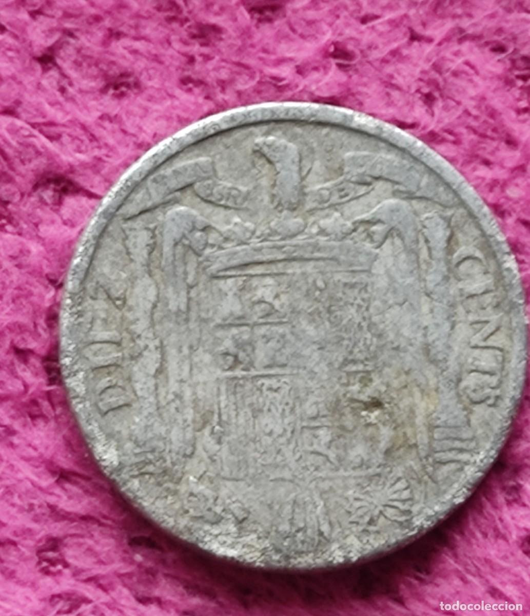 Monedas Franco: 10 c&eacute;ntimos a&ntilde;o 1940 - Foto 2