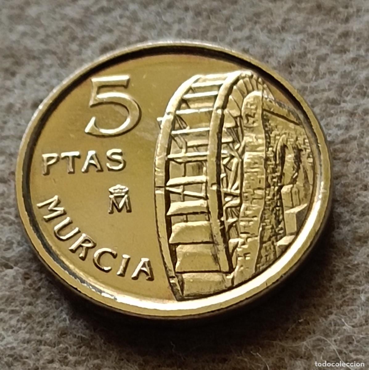 Monedas Franco: Moneda 5 pesetas 1999 murcia - Foto 1