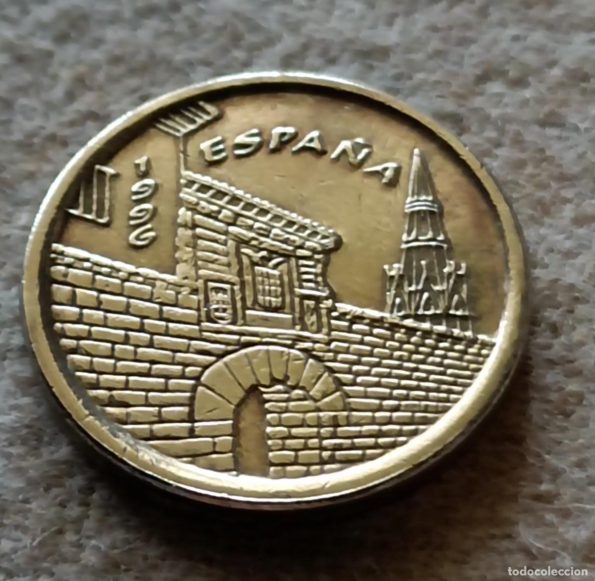 Monedas Franco: Moneda 5 pesetas 1996 la rioja - Foto 2