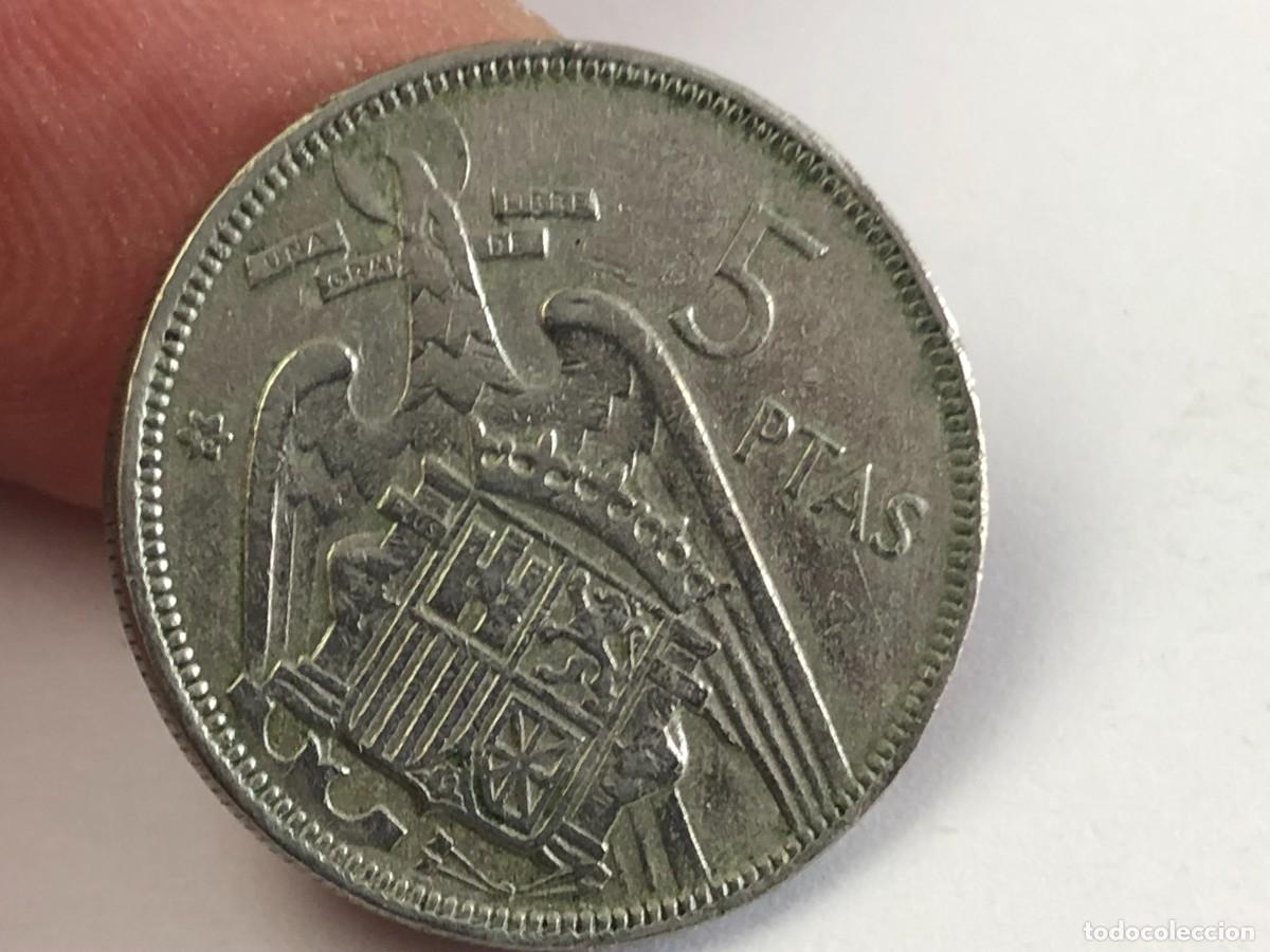 Monedas Franco: 5 PTA 1957 *66 FRANCO &rdquo;&rdquo; - Foto 2