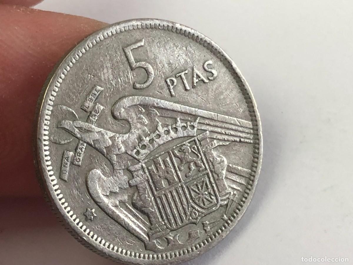 Monedas Franco: 5 PTA 1957 *68 FRANCO &rdquo;&rdquo; - Foto 2