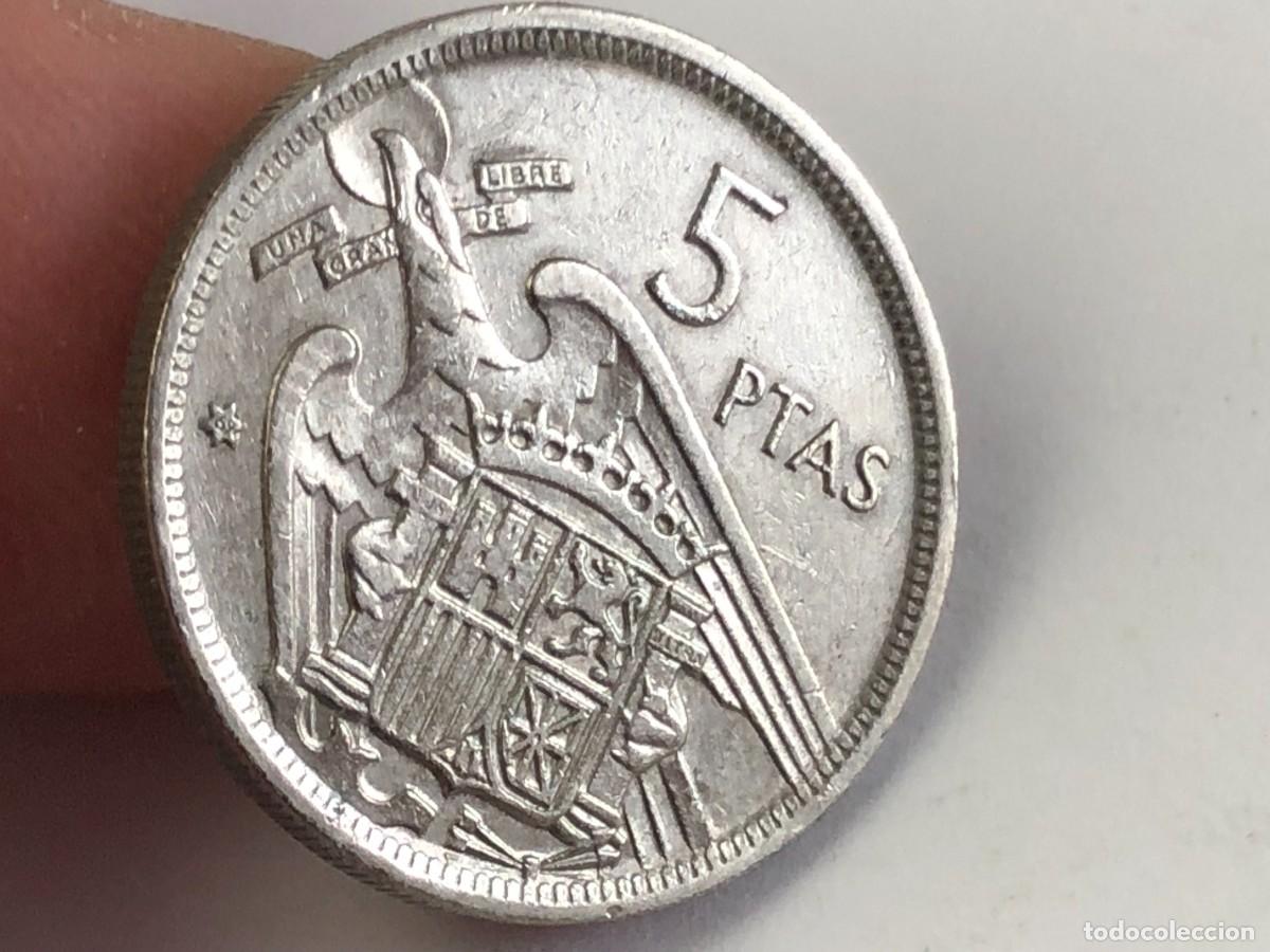 Monedas Franco: 5 PTA 1957 *69 FRANCO &rdquo;&rdquo; - Foto 2