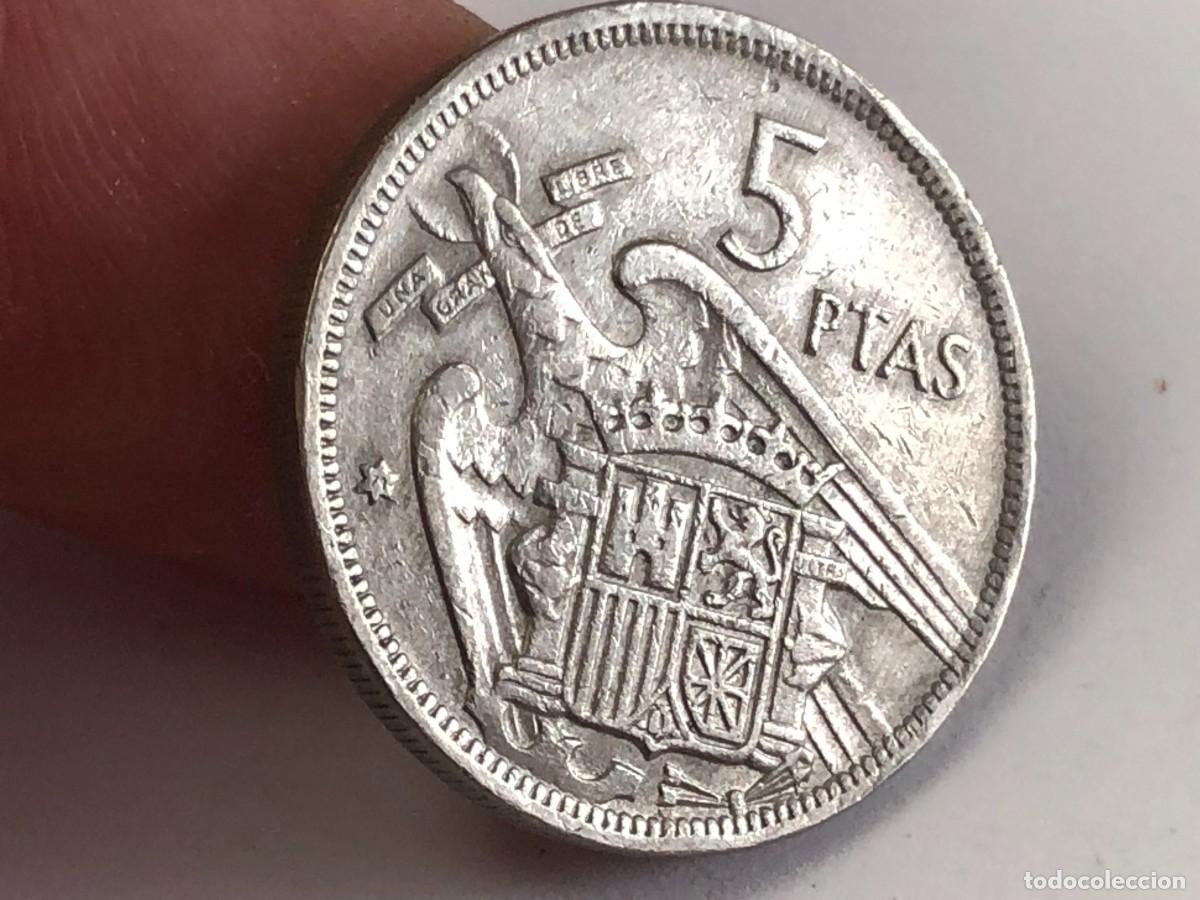Monedas Franco: 5 PTA 1957 *71 FRANCO &rdquo;&rdquo; - Foto 2
