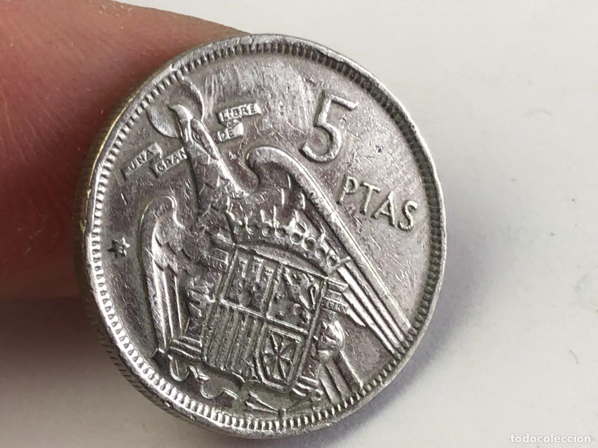 Monedas Franco: 5 PTA 1957 *72 FRANCO &rdquo;&rdquo; - Foto 2