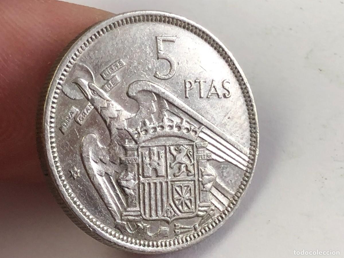 Monedas Franco: 5 PTA 1957 *74 FRANCO &rdquo;&rdquo; - Foto 2