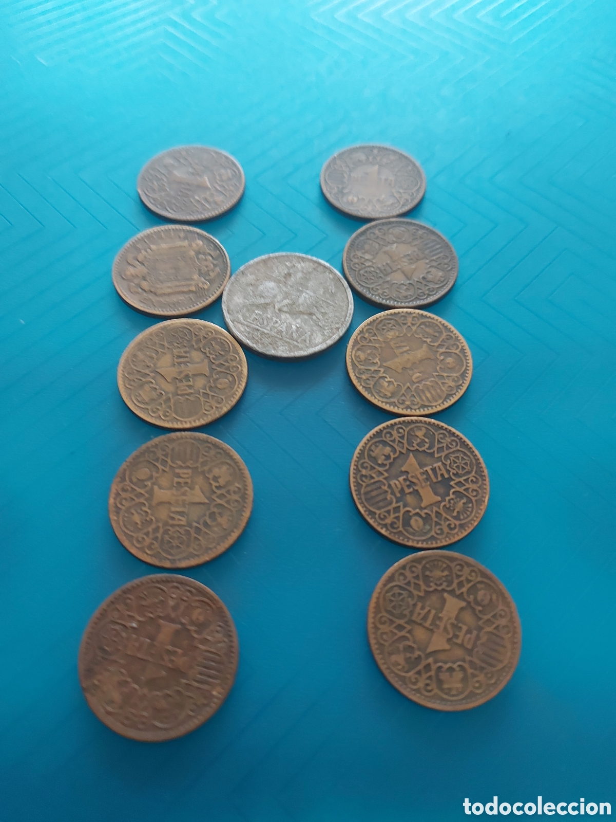 Monedas Franco: 11monedas antiguas - Foto 1