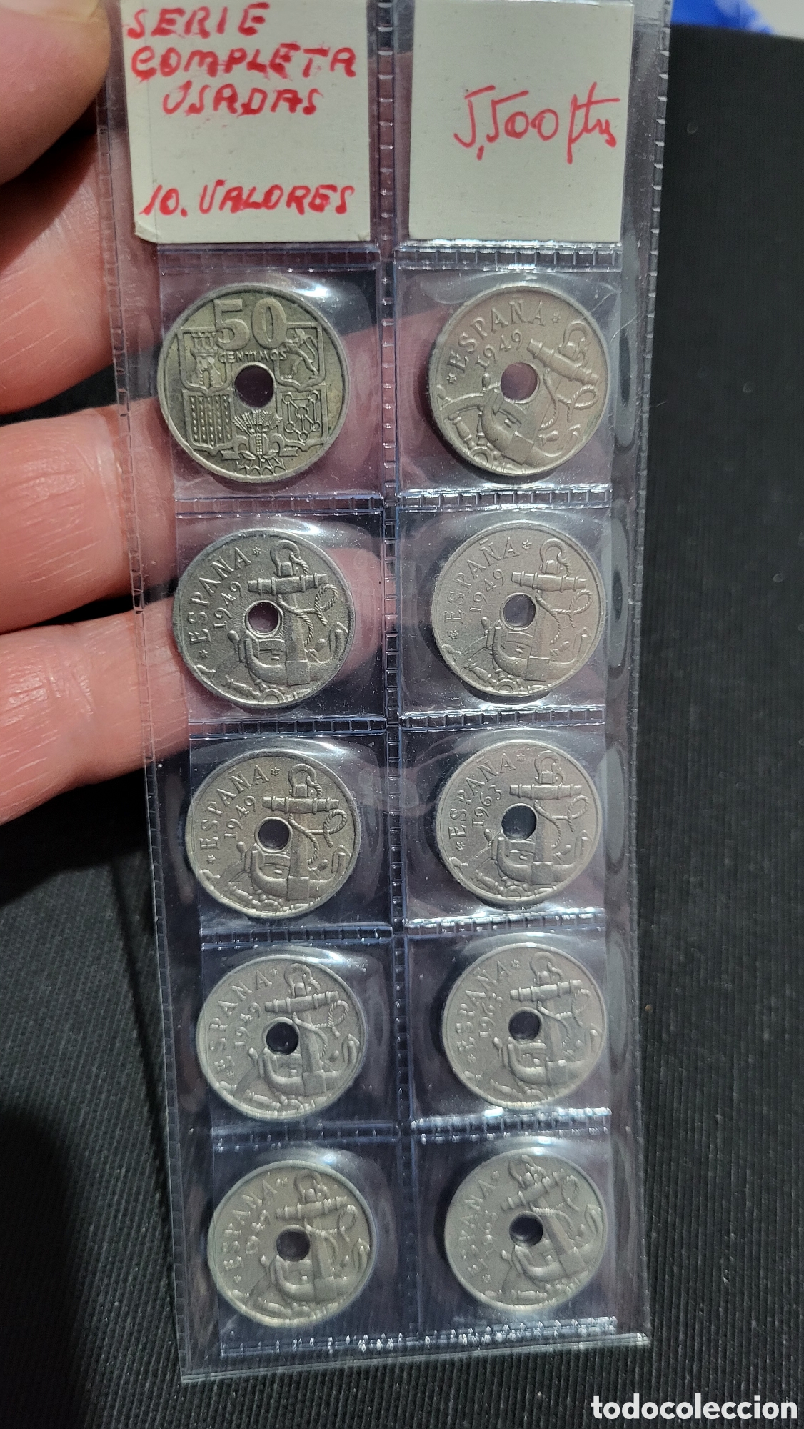 Monedas Franco: Monedas 50 centimos Estado Espa&ntilde;ol - Foto 2