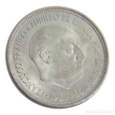 Monedas Franco: 5 PESETAS 1957 ESTRELLA 63. SIN CIRCULAR-. ESCASA EN ESTE ESTADO.