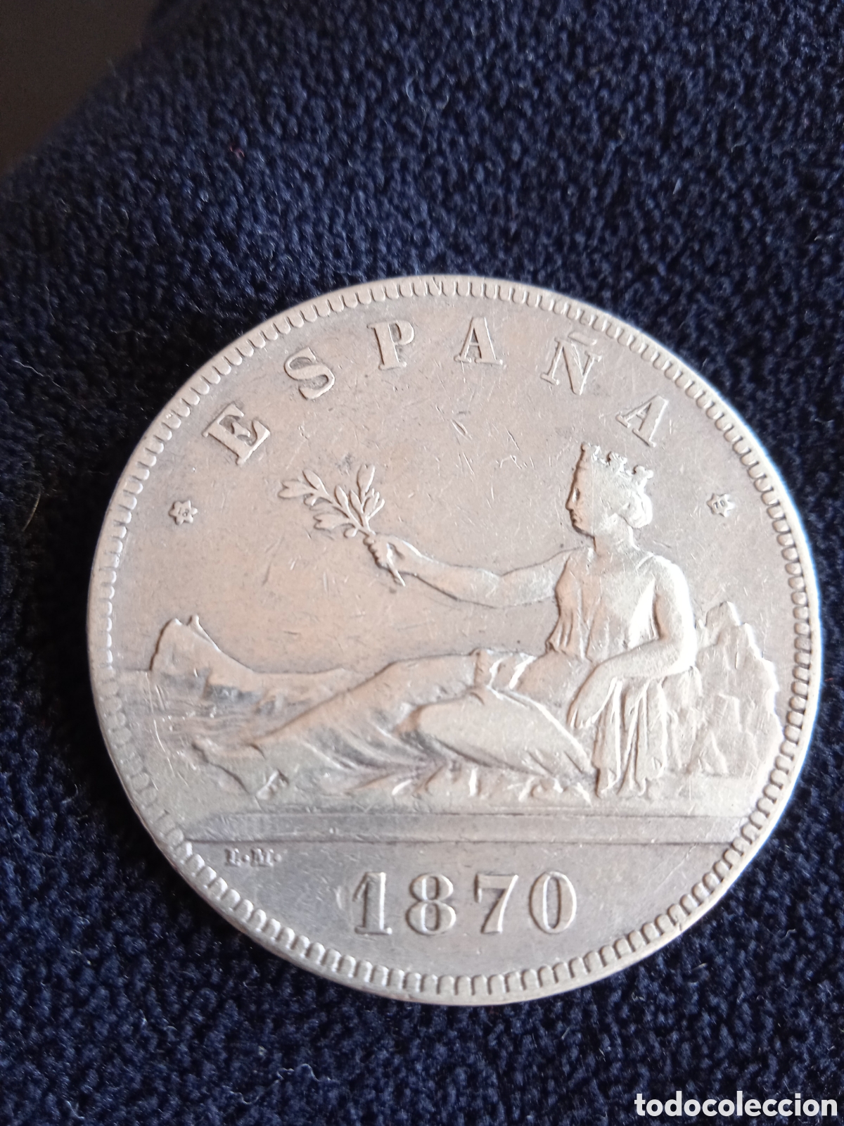 Monedas Franco: Moneda plata 5 pesetas 1870 - Foto 4