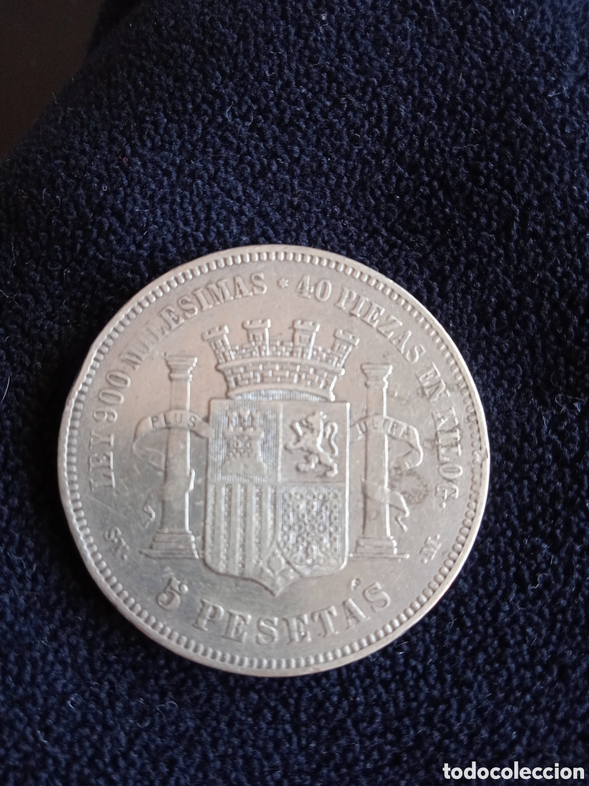 Monedas Franco: Moneda plata 5 pesetas 1870 - Foto 5
