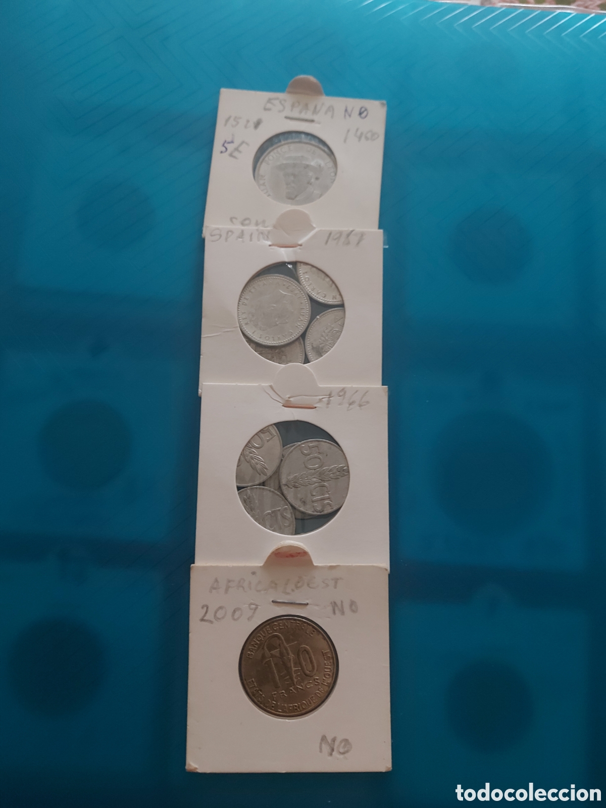 Monedas Franco: 9Espa&ntilde;a y 1 England - Foto 1
