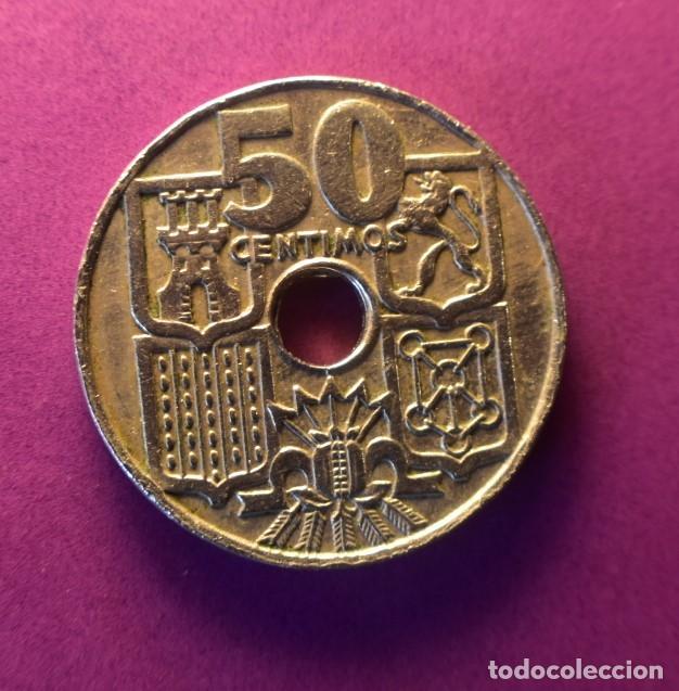 Monedas Franco: Moneda 50 centimos 1949 estrella 62 - Foto 2