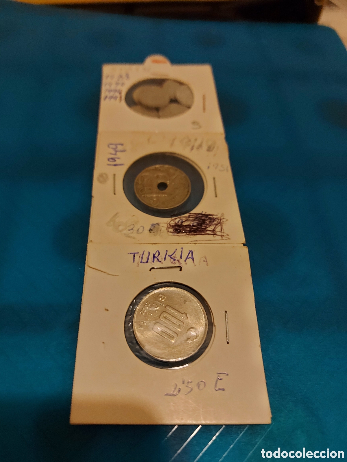 Monedas Franco: 7Espa&ntilde;a y 1 Turkia - Foto 1