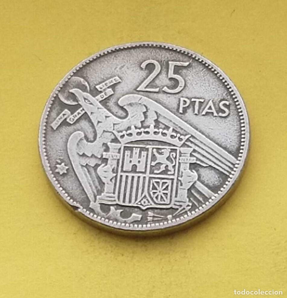 Monedas Franco: moneda 25 pesetas 1957 - Foto 2