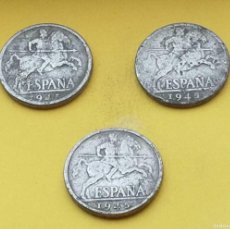 Monedas Franco: 3 MONEDAS 10 CÉNTIMOS 1945